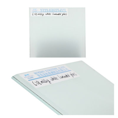 Alta seguridad vidrio laminado blanco lechoso personalizado para ventana / puerta / pared cortina