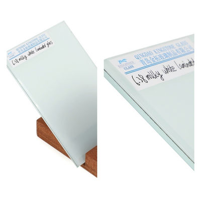 6.38mm vidrio laminado blanco lechoso de grado A personalizado para construcción / muebles