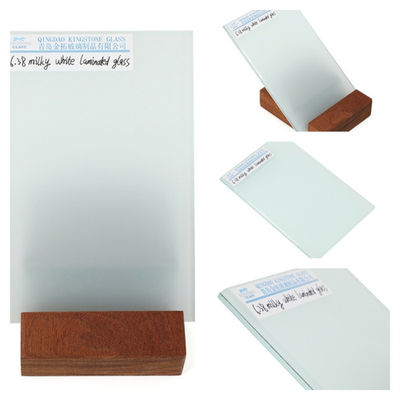 Vidrio de seguridad laminado de color blanco lechoso de 5+5 mm de grado A para balaustradas