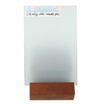 Vidrio teñido laminado de color blanco lechoso para ventanas / puertas / fachadas