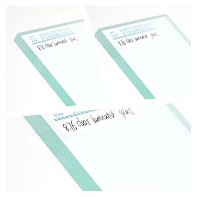 Vidrio flotante PVB cristal laminado templado transparente de alta seguridad 4,38 mm - 25,52 mm